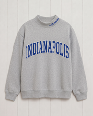 INDIANAPOLIS,Colts Nation Appliqué Embroidered Mockneck | Oversized Fit