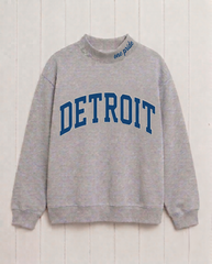 DETROIT,One Pride Appliqué Embroidered Mockneck | Oversized Fit