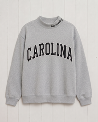 CAROLINA,Keep Pounding Appliqué Embroidered Mockneck | Oversized Fit