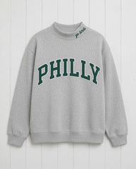 PHILLY,Go Birds Applique Embroidered Mockneck | Oversized Fit