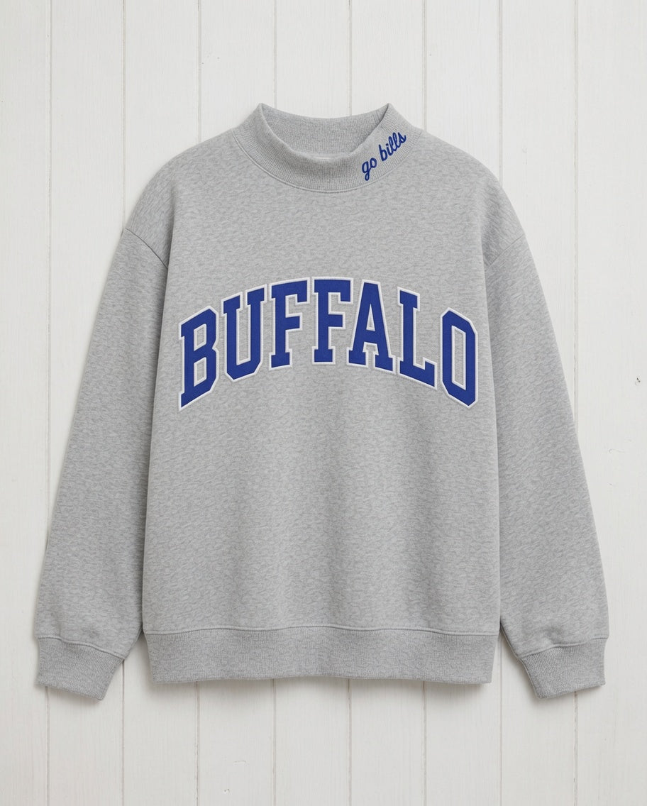 BUFFALO,Go Bills Applique Embroidered Mock-neck | Oversized Fit Secondary image
