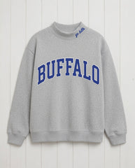BUFFALO,Go Bills Applique Embroidered Mock-neck | Oversized Fit