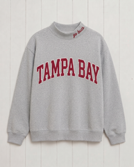 TAMPA BAY,Go Bucs Appliqué Embroidered Mockneck | Oversized Fit