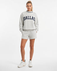 DALLAS ,How Bout Them Cowboys Applique Embroidered Mockneck | Oversized Fit
