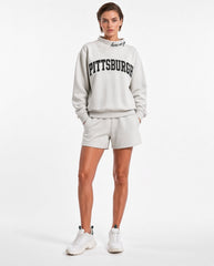PITTSBURGH,Here We Go Applique Embroidered Mockneck | Oversized Fit