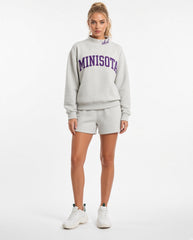 MINNESOTA,Skol Appliqué Embroidered Mockneck | Oversized Fit
