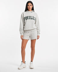 PHILLY,Go Birds Applique Embroidered Mockneck | Oversized Fit