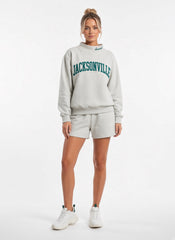 JACKSONVILLE, Duuval Appliqué Embroidered Mockneck | Oversized Fit