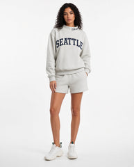 SEATTLE,12th Man Appliqué Embroidered Mockneck | Oversized Fit