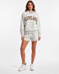 CLEVELAND,Dawg Pound Appliqué Embroidered Mockneck | Oversized Fit