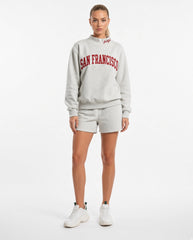 SAN FRANCISCO,Faithful Appliqué Embroidered Mockneck | Oversized Fit