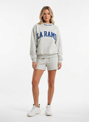 LA RAMS,Rams House Appliqué Embroidered Mockneck | Oversized Fit