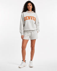 DENVER,Broncos Country Appliqué Embroidered Mockneck | Oversized Fit