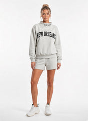 NEW ORLEANS,Who Dat Appliqué Embroidered Mockneck | Oversized Fit