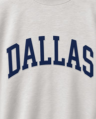 DALLAS ,How Bout Them Cowboys Applique Embroidered Mockneck | Oversized Fit