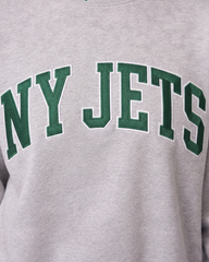 NY JETS,Jets Jets Jets Appliqué Embroidered Mockneck | Oversized Fit