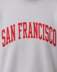 SAN FRANCISCO,Faithful Appliqué Embroidered Mockneck | Oversized Fit