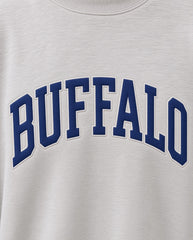 BUFFALO,Go Bills Applique Embroidered Mock-neck | Oversized Fit