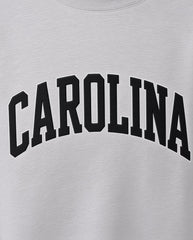 CAROLINA,Keep Pounding Appliqué Embroidered Mockneck | Oversized Fit