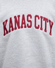 KANAS CITY,Chiefs Kingdom Appliqué Embroidered Mockneck | Oversized Fit**