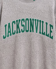 JACKSONVILLE, Duuval Appliqué Embroidered Mockneck | Oversized Fit