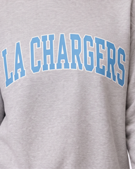 LA CHARGERS,Bolt Up Appliqué Embroidered Mockneck | Oversized Fit