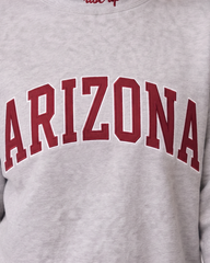ARIZONA,Rise Up Red Sea Appliqué Embroidered Mockneck | Oversized Fit