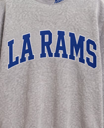 LA RAMS,Rams House Appliqué Embroidered Mockneck | Oversized Fit