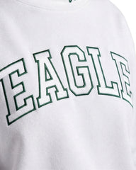 Eagle Outline Embroidery Mockneck Sweatshirt – Oversized Fit