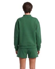 Birds Outline Embroidery Mockneck Sweatshirt – Oversized Fit