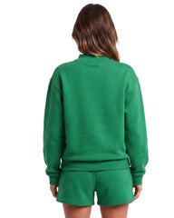 Birds Solid Embroidery Mockneck Sweatshirt – Oversized Fit
