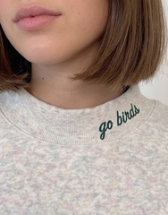 PHILLY,Go Birds Applique Embroidered Mockneck | Oversized Fit