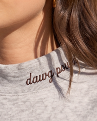 CLEVELAND,Dawg Pound Appliqué Embroidered Mockneck | Oversized Fit