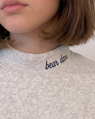 CHICAGO,Bear Down Applique Embroidered Mockneck | Oversized Fit