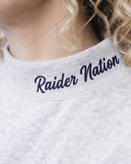 LAS VEGAS,Raider Nation Appliqué Embroidered Mockneck | Oversized Fit