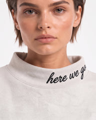 PITTSBURGH,Here We Go Applique Embroidered Mockneck | Oversized Fit