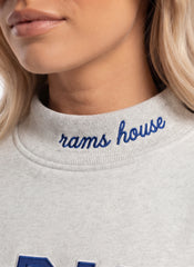 LA RAMS,Rams House Appliqué Embroidered Mockneck | Oversized Fit