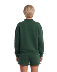 Birds Solid Embroidery Mockneck Sweatshirt – Oversized Fit