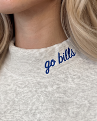 BUFFALO,Go Bills Applique Embroidered Mock-neck | Oversized Fit