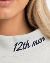 SEATTLE,12th Man Appliqué Embroidered Mockneck | Oversized Fit