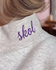 MINNESOTA,Skol Appliqué Embroidered Mockneck | Oversized Fit