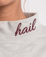 WASHINGTON,Hail Appliqué Embroidered Mockneck | Oversized Fit