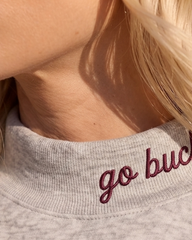 TAMPA BAY,Go Bucs Appliqué Embroidered Mockneck | Oversized Fit