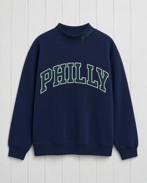 PHILLY,Go Birds Applique Embroidered Mockneck | Oversized Fit