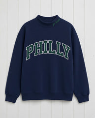PHILLY,Go Birds Applique Embroidered Mockneck | Oversized Fit