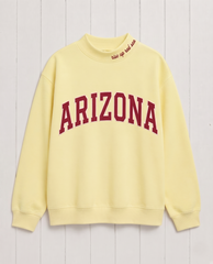 ARIZONA,Rise Up Red Sea Appliqué Embroidered Mockneck | Oversized Fit