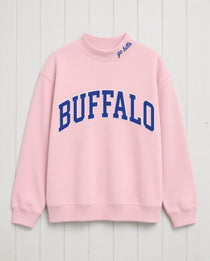 BUFFALO,Go Bills Applique Embroidered Mock-neck | Oversized Fit