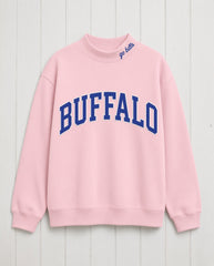 BUFFALO,Go Bills Applique Embroidered Mock-neck | Oversized Fit
