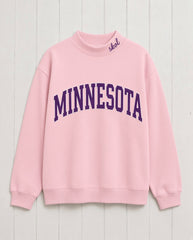MINNESOTA,Skol Appliqué Embroidered Mockneck | Oversized Fit