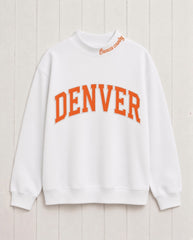 DENVER,Broncos Country Appliqué Embroidered Mockneck | Oversized Fit